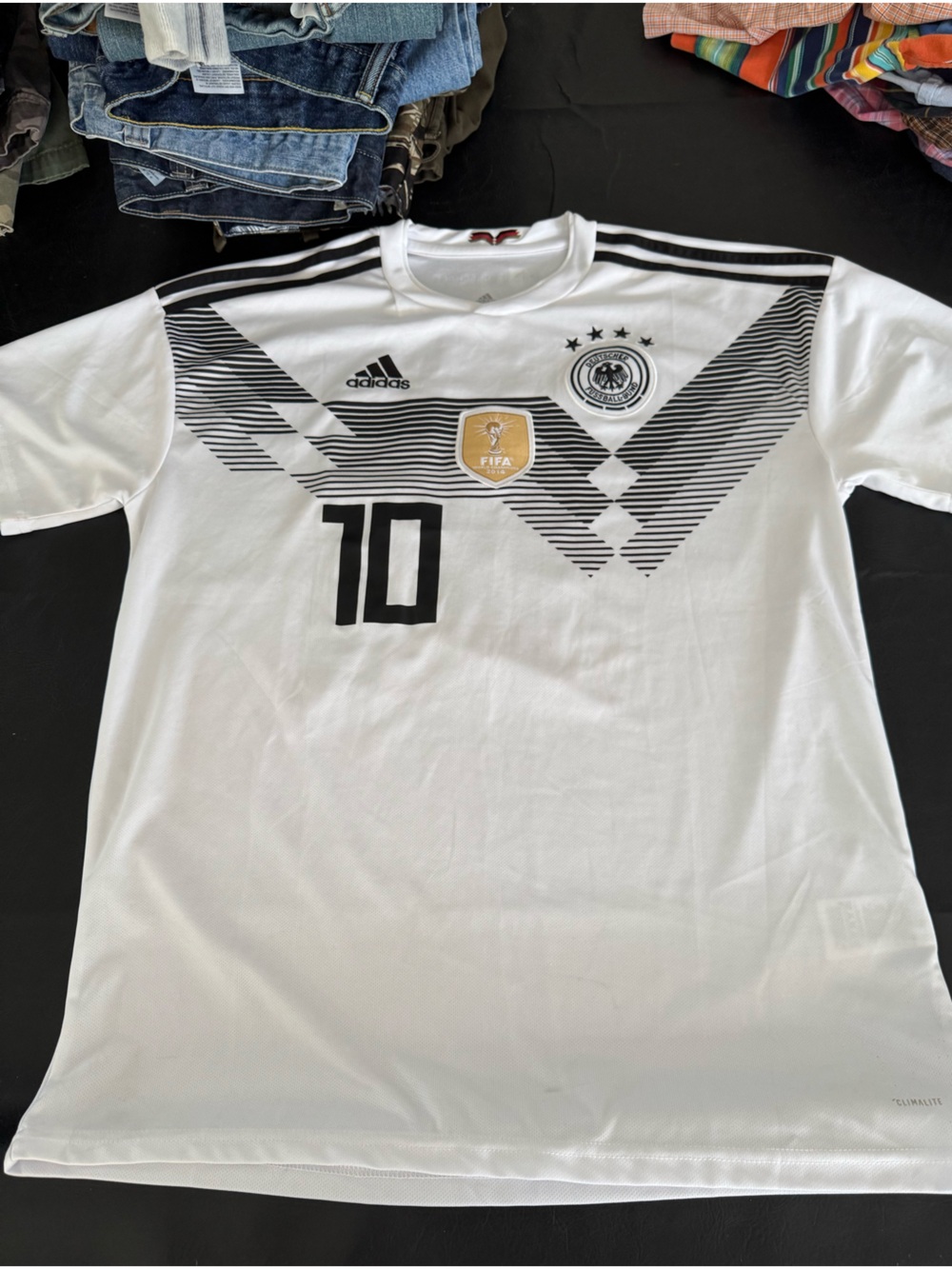 AdidasWhite Black Germany Soccer Jersey #10 SZ 2XL (runs small)